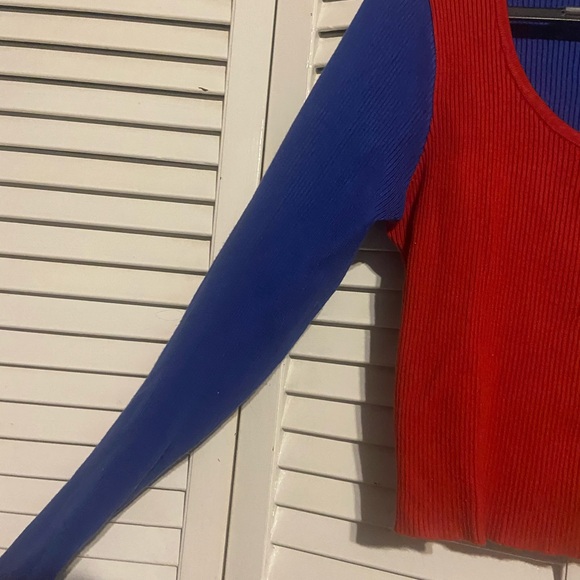 Akira/paxton Color Block Cropped Cardigan size medium - Picture 3 of 13